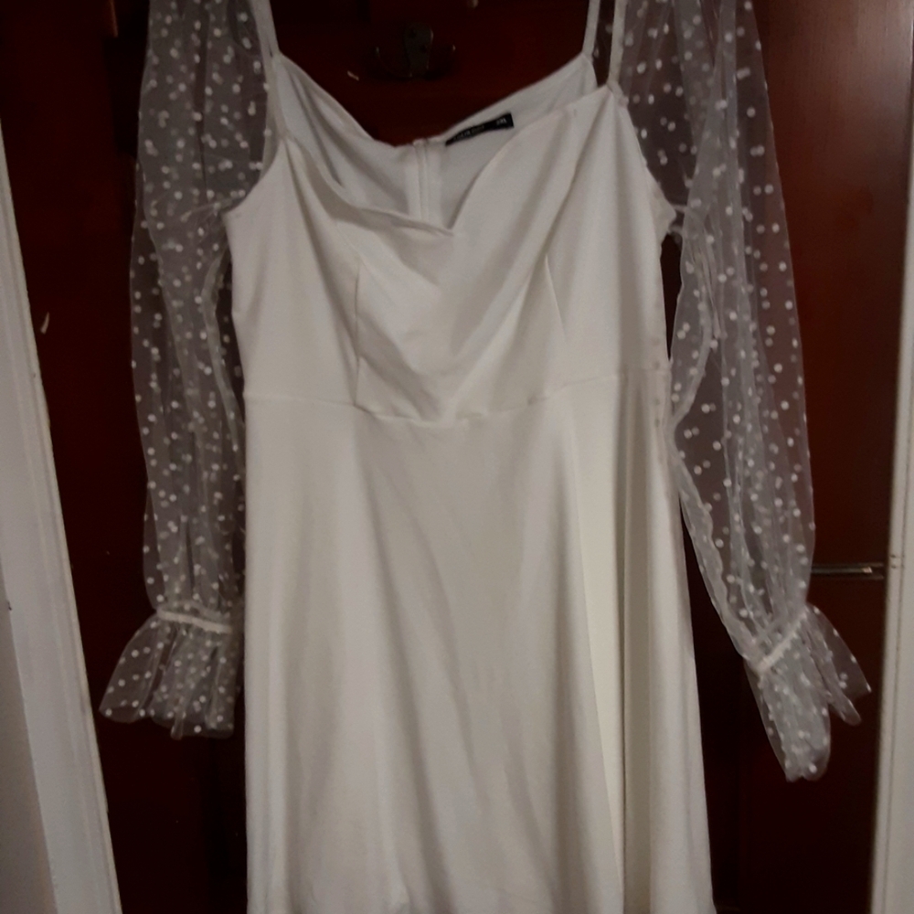 SHEIN White Long Sleeve Dress Size 2XL